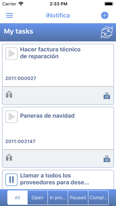 iNotifica app screenshot