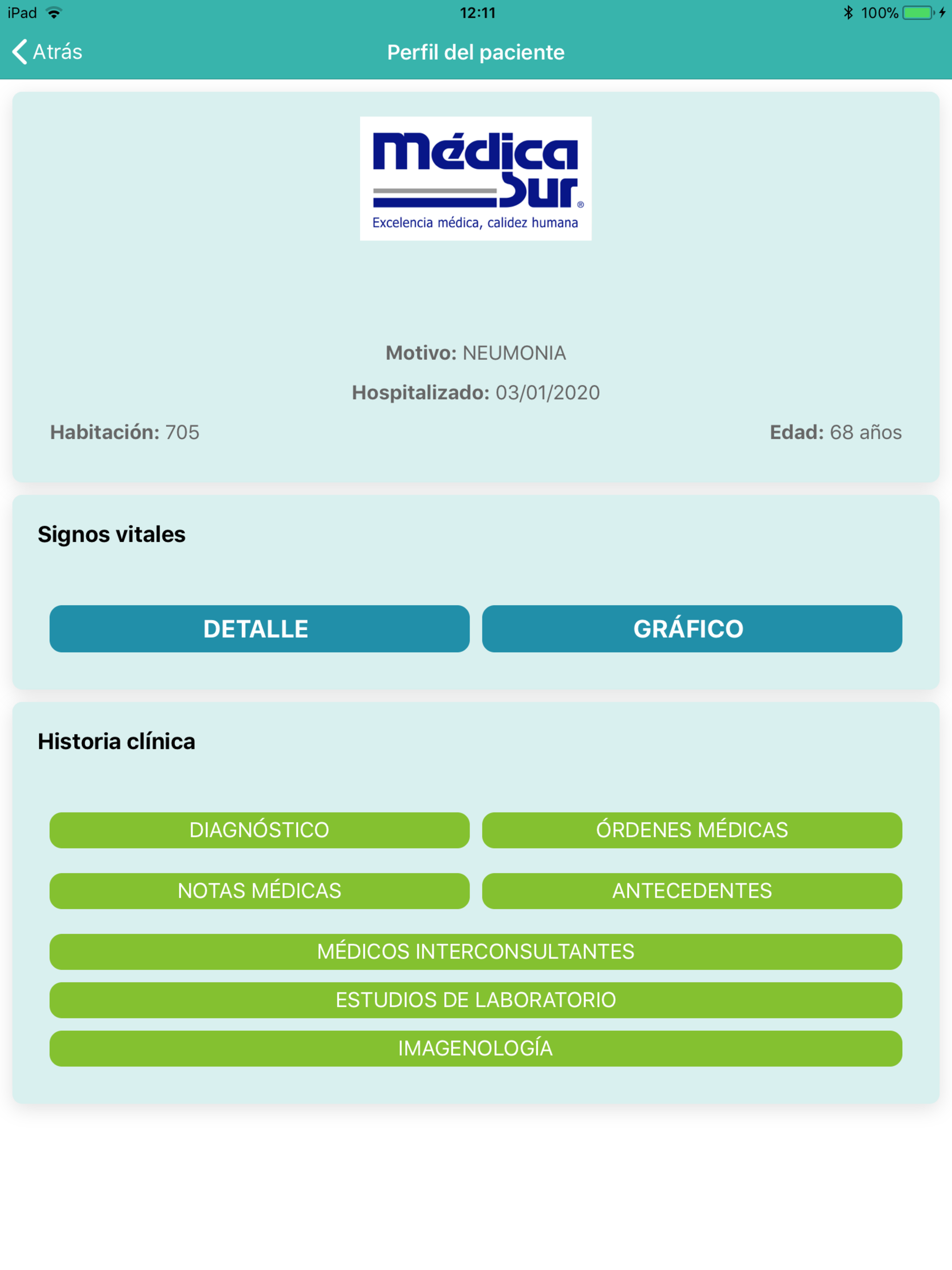 Expediente Clínico Médica Sur