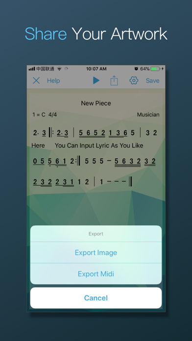 SimpNote Lite iPhone screenshot 5 - Music app