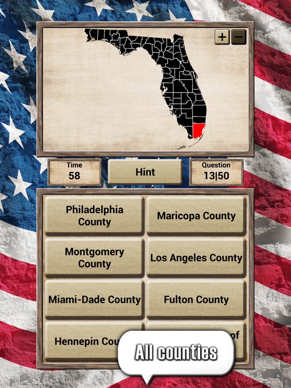USA Geography - Quiz Game iPad screenshot 5 - Games app