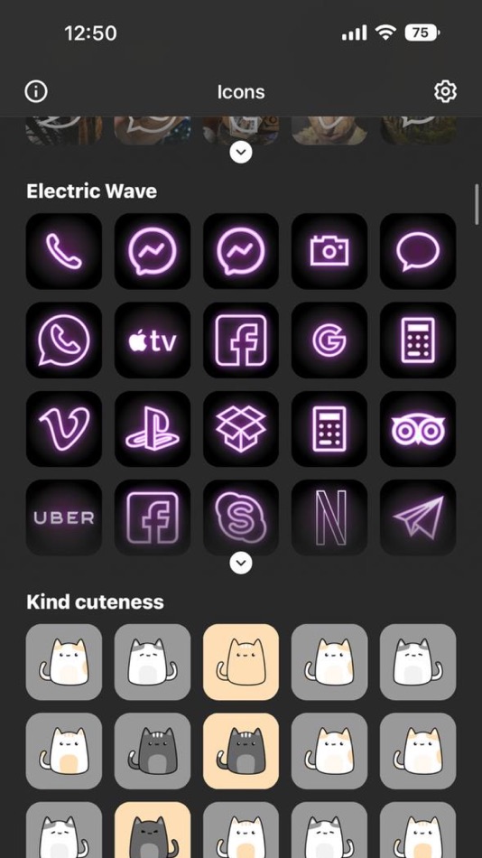 #6. Themes App Icons & Widgets 26 (iOS) Podle: Barys Bandarenko