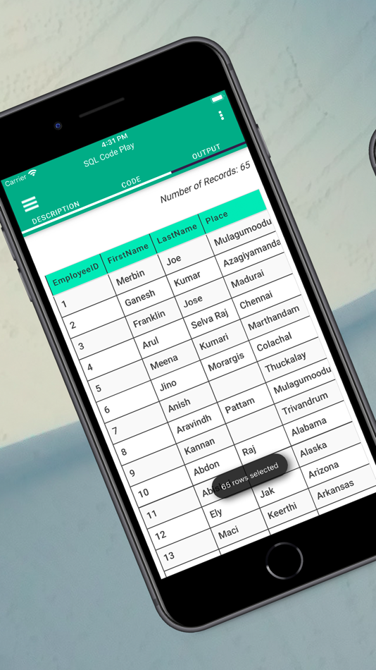 #4. SQL Code Play (iOS) De: Merbin Joe
