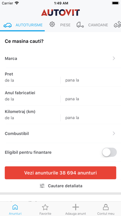 Screenshot #1 pour Autovit.ro:  Car Marketplace