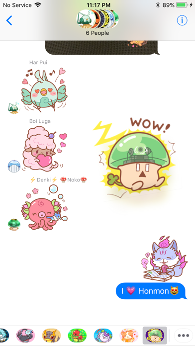 Honmon: Denkinoko & Friends iPhone screenshot 4 - Stickers app