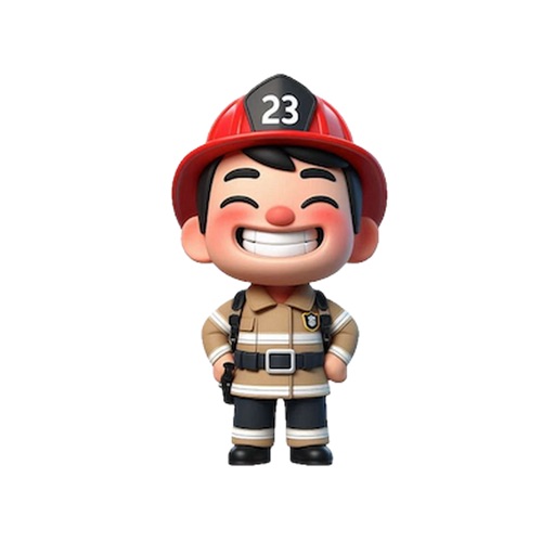 Happy Fireman Stickers