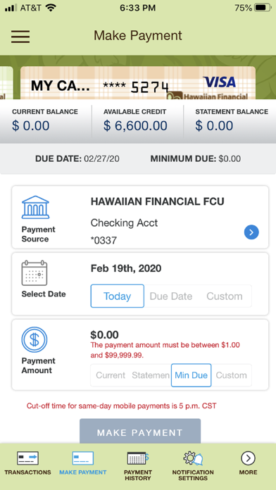 MyCard HIFICU VISA Screenshot