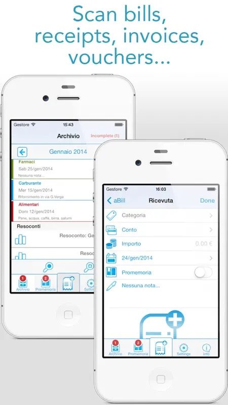 aBill - Management of receipts screenshot 1 of 5