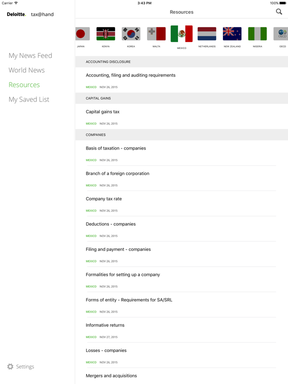 Deloitte tax@hand ipad screenshot 4