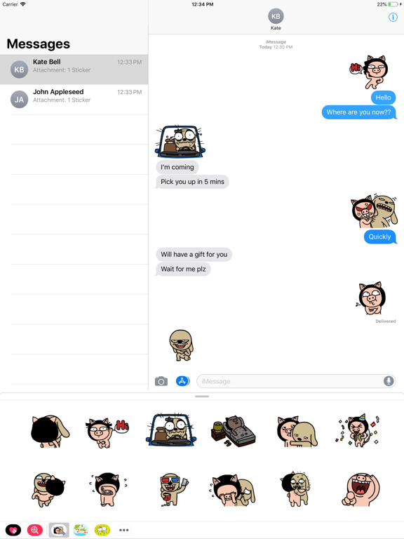 Screenshot #4 pour Brown Dog Animated Fun Sticker
