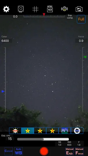 Capture d'écran de Starry Sky Camera sur iPhone 1
