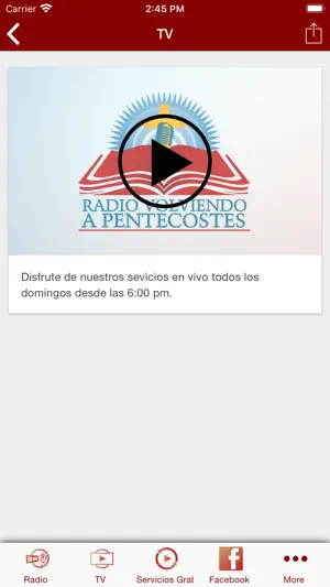 Radio Volviendo a Pentecostés screenshot 2