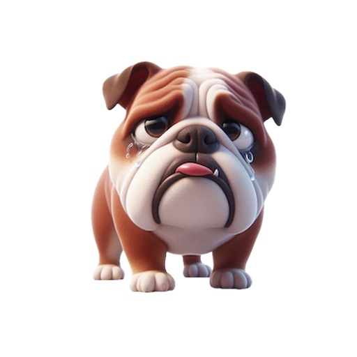 Sad Bulldog Stickers