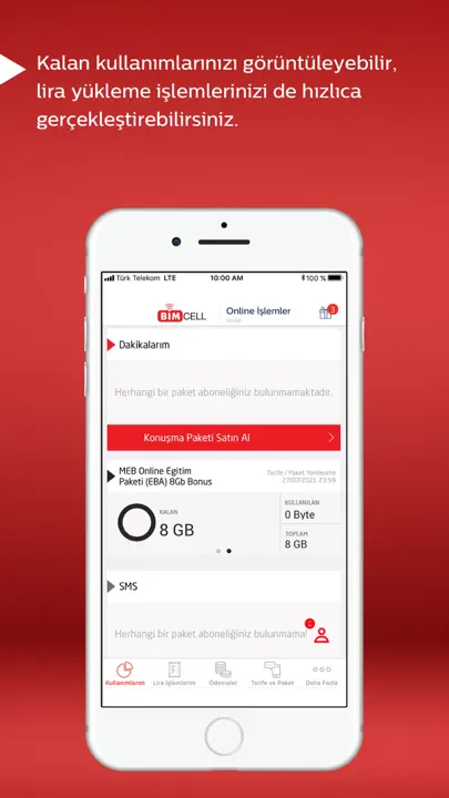 BİMcell Online İşlemler iPhone Ekran Görüntüsü 3