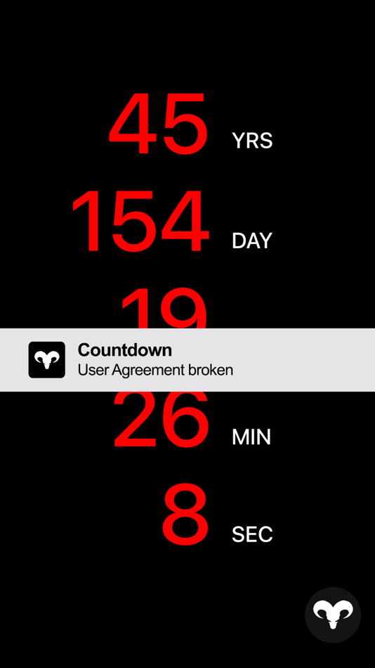 #3. Countdown App (iOS) 由: Ryan Boyling