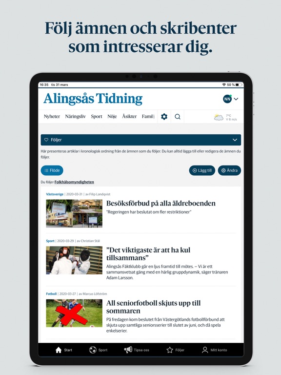 Screenshot #5 pour Alingsås Tidning