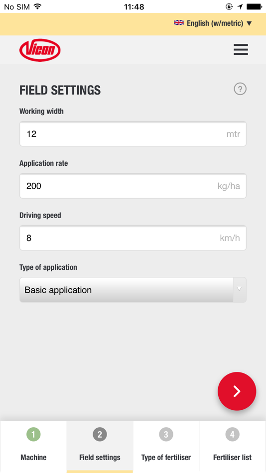 #2. Vicon Spreading Charts (iOS) Podle: Kverneland Group