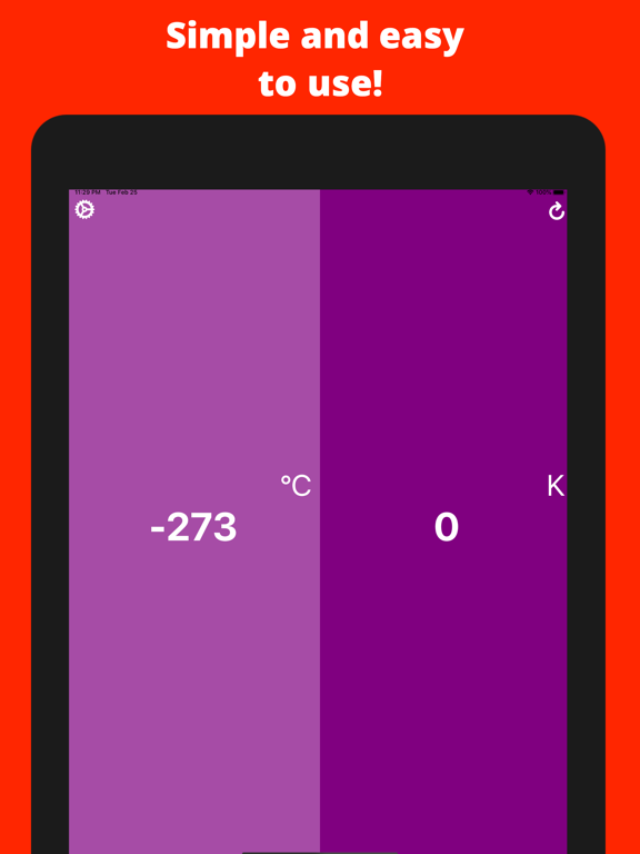 Mercury: Temperature Converter iPad screenshot