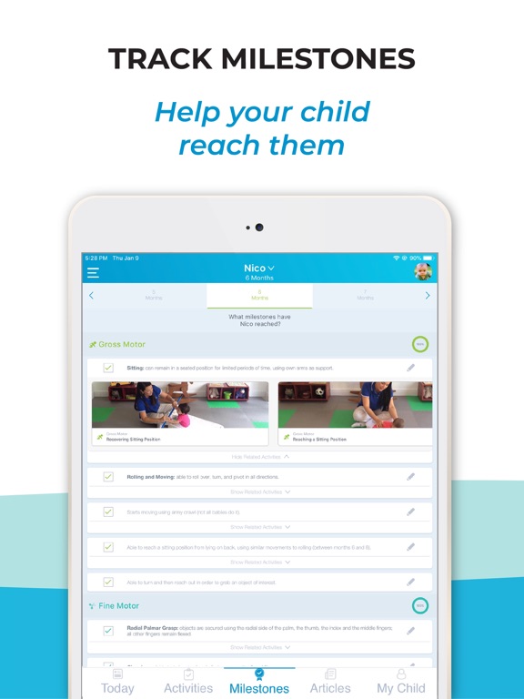 BabySparks - Development App iPad screenshot 5 - Education app