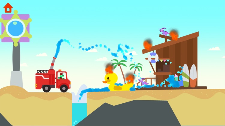 Dinosaur Fire Truck Games kids