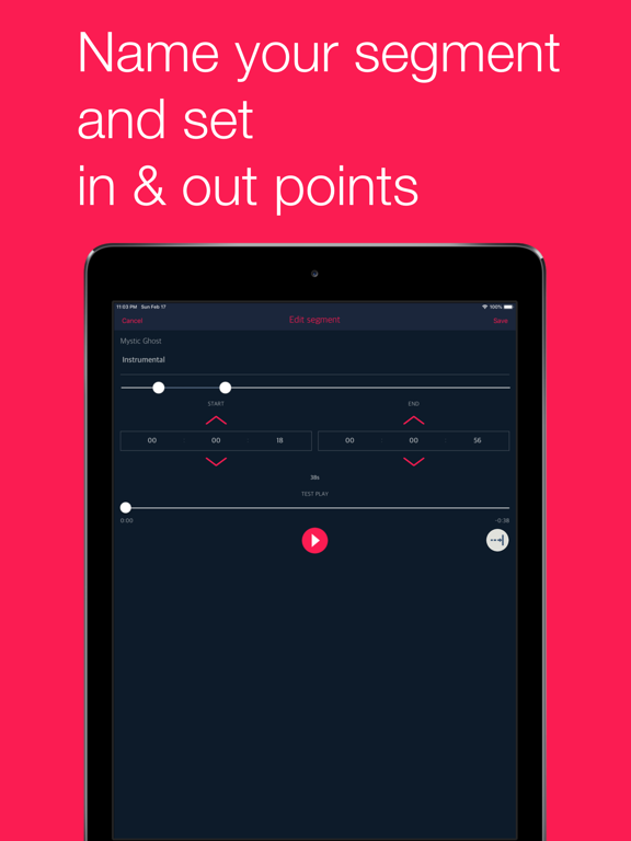 CueMusic iPad screenshot
