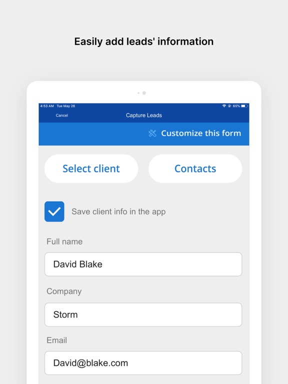 Screenshot #6 pour Trade Show Lead Collection App
