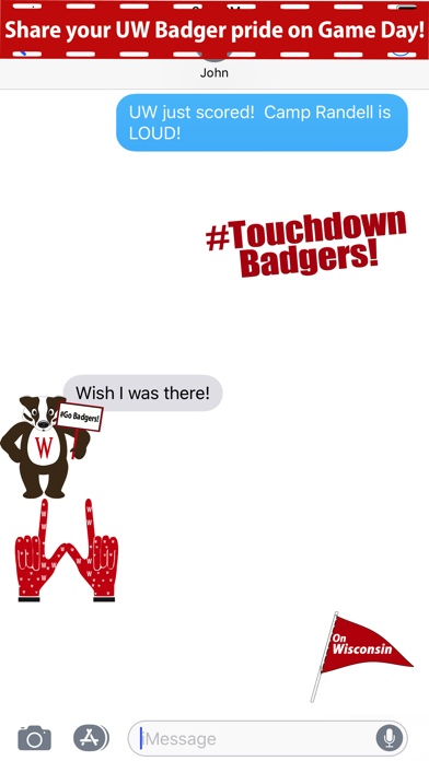 Screenshot #1 pour Wisconsin Sports Sticker Pack
