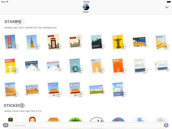 Screenshot #5 pour Places: Stamps and Stickers