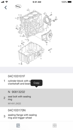 Car parts for Seat - diagrams screenshot 1