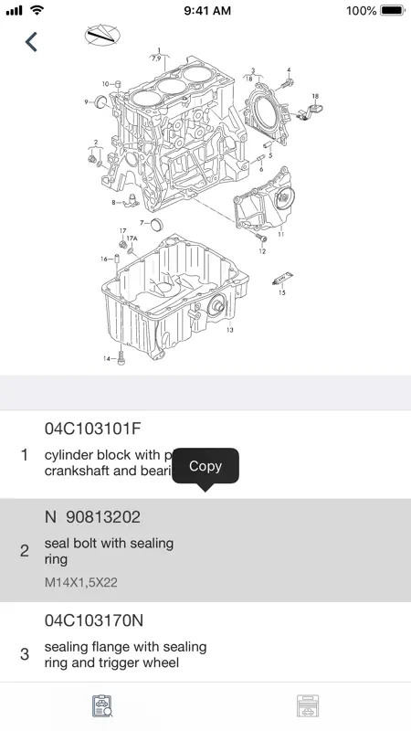 Car parts for Seat - diagrams screenshot 1 of 8