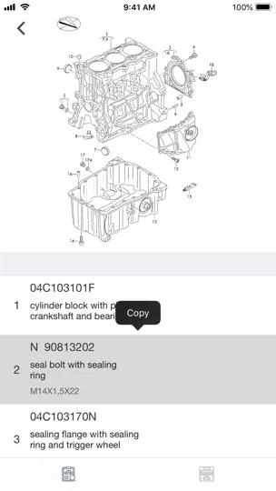 Screenshot von Car Parts For Seat - Diagrams auf dem iPhone 1
