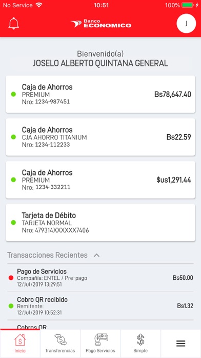 Banco Económico app screenshot 3