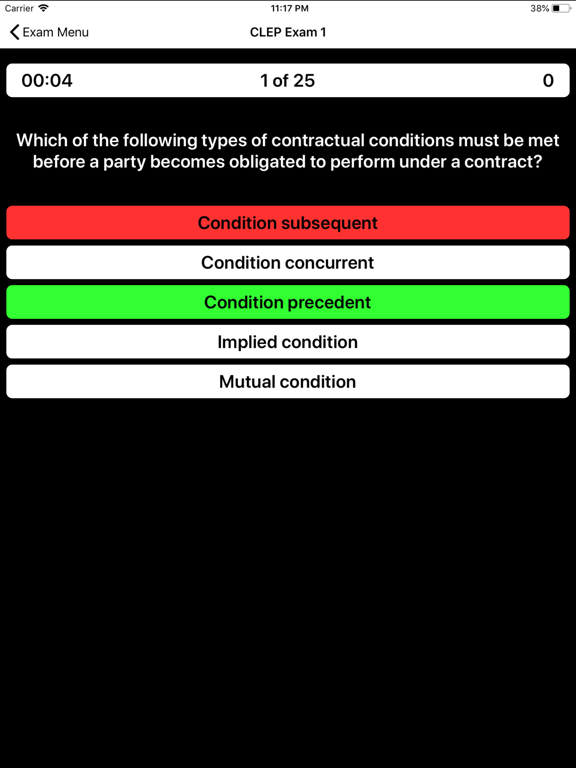 CLEP Business Law Prep iPad screenshot