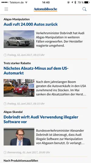 Automobilwoche Nachrichten screenshot 1