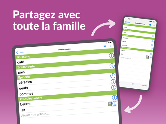 Screenshot #5 pour Liste de courses OurGroceries