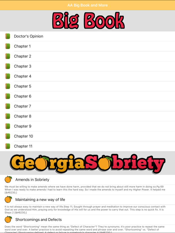 AA Big Book and More iPad screenshot 1 - Lifestyle app