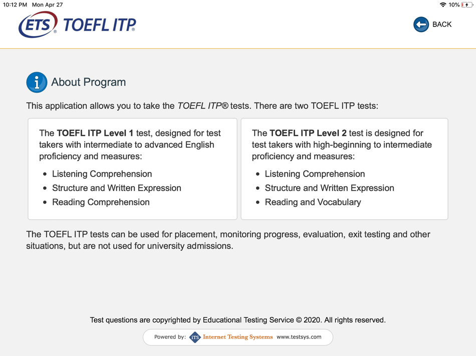 #4. TOEFL ITP (iOS) 由: Internet Testing Systems (ITS)