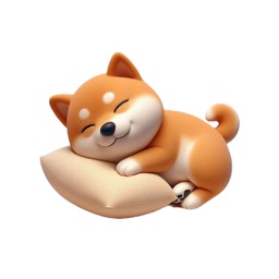 Sleeping Shiba Inu Stickers