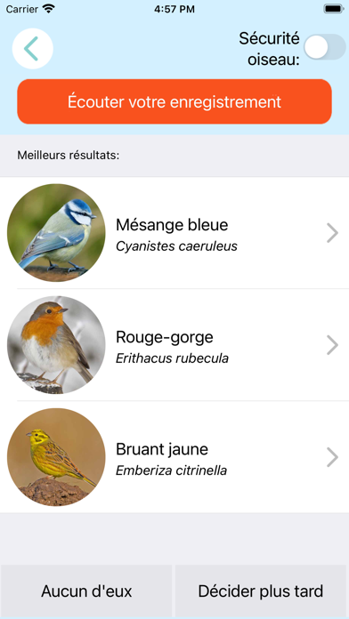 CuiCuiMatique chants d'oiseaux Screenshot