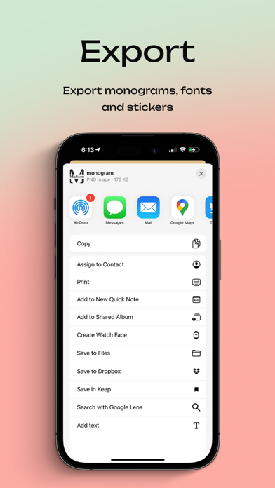 Fonts,Stickers and Monograms Screenshot