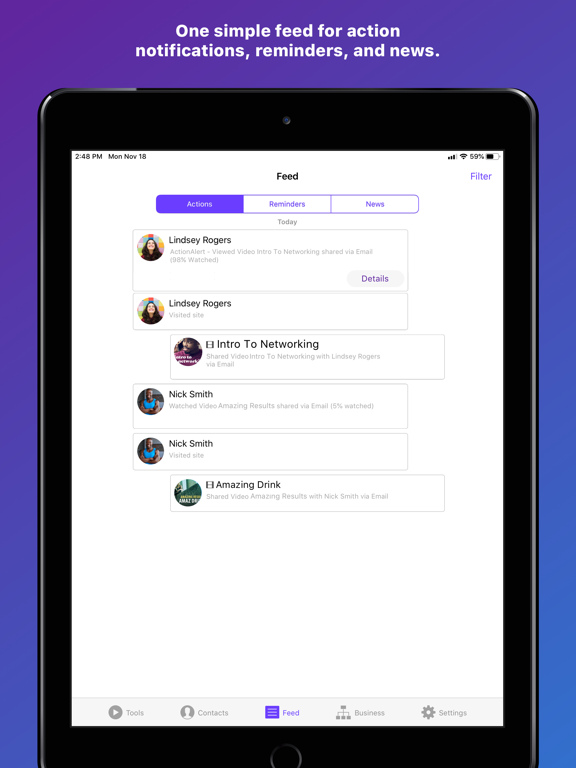 HussleCRM iPad screenshot 6 - Business app