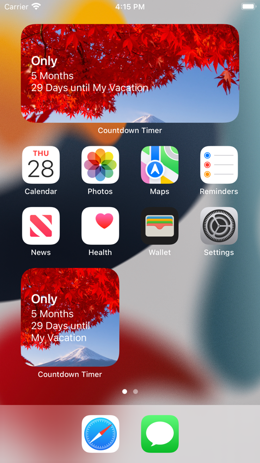 #3. Countdown Widget (iOS) 由: Zaffles