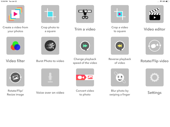 Squarely - Multi Video Editor iPad screenshot 5 - Photo & Video app