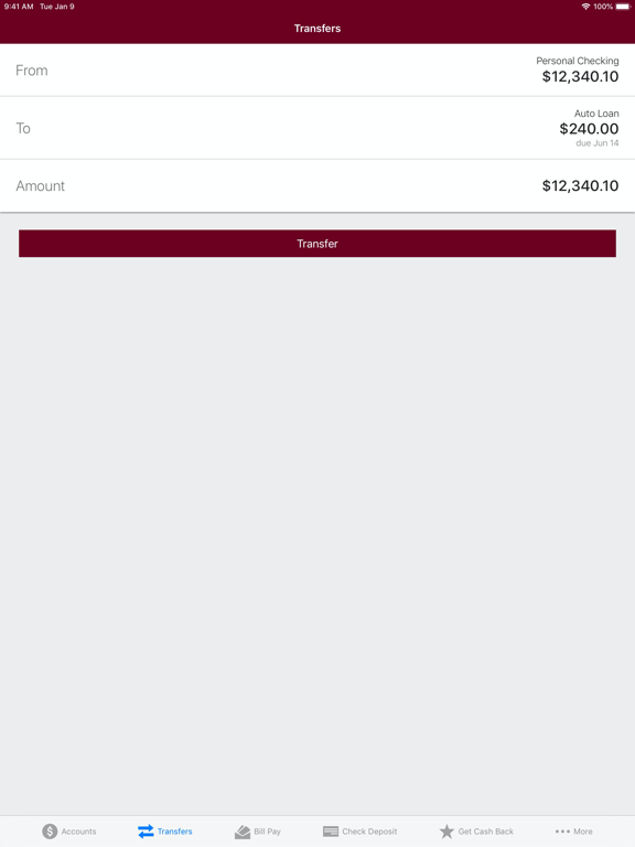 Arrow Bank iPad screenshot 4 - Finance app