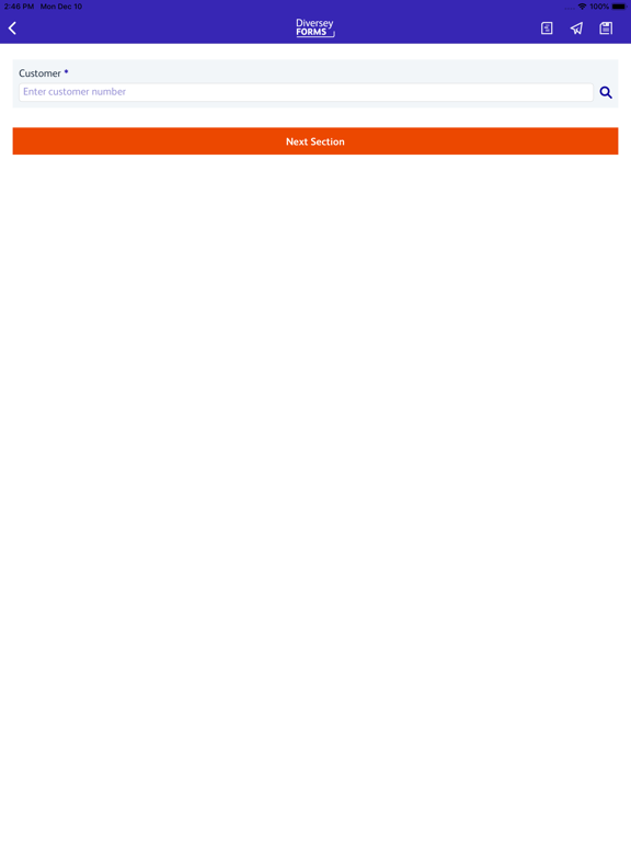Diversey Forms iPad screenshot
