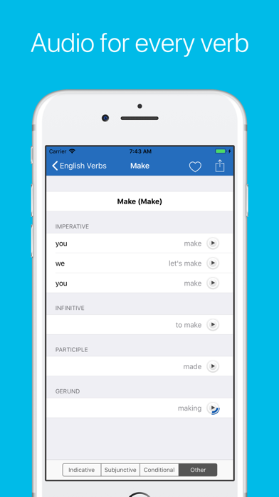 Screenshot 2 of English Verb Conjugator Pro App