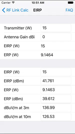 RF Link Calc screenshot 2