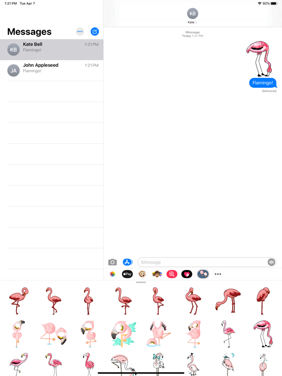 Screenshot #4 pour Pink Gentle Flamingo Stickers