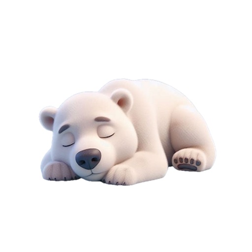 Sleeping Polar Bear Stickers