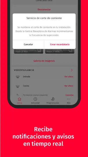 Captura de pantalla de My Verisure en iPhone 5