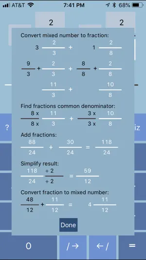 Fraction Calculator with Work screenshot 2